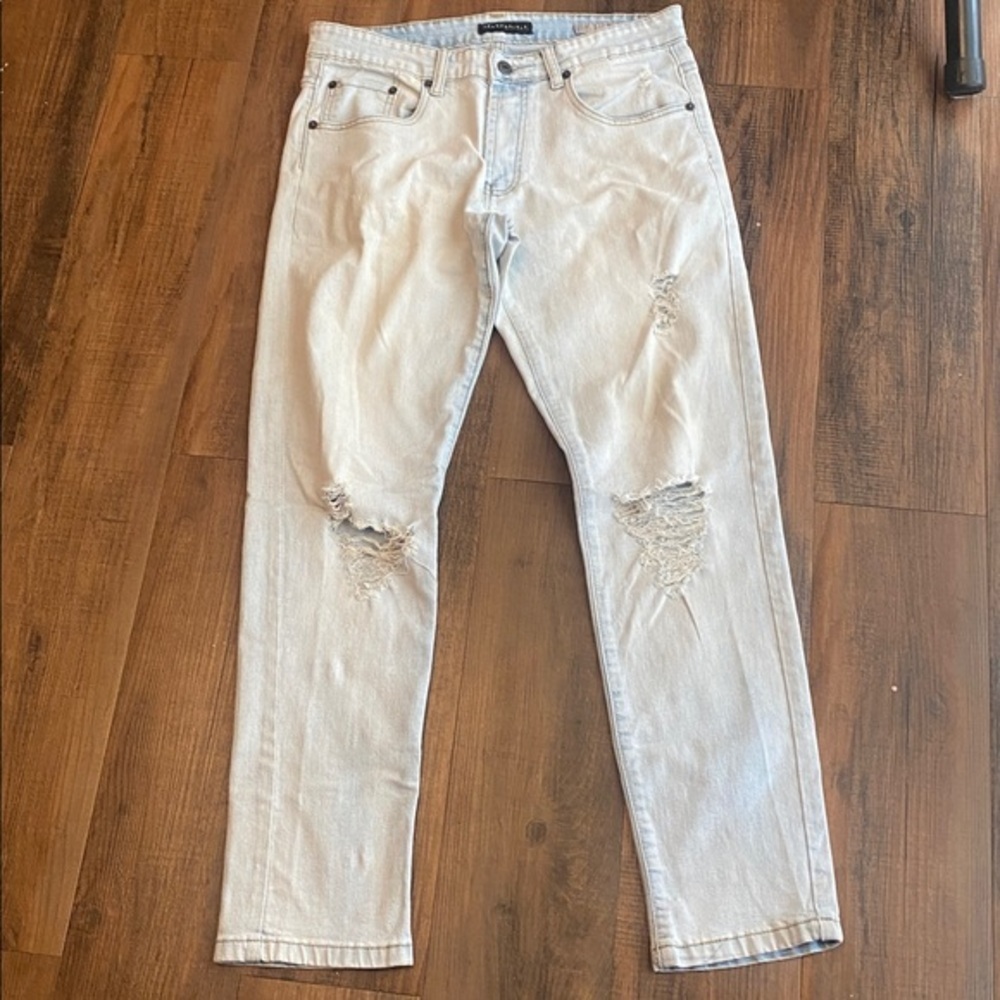 Aeropostale Men's Skinny Jeans in Light Blue